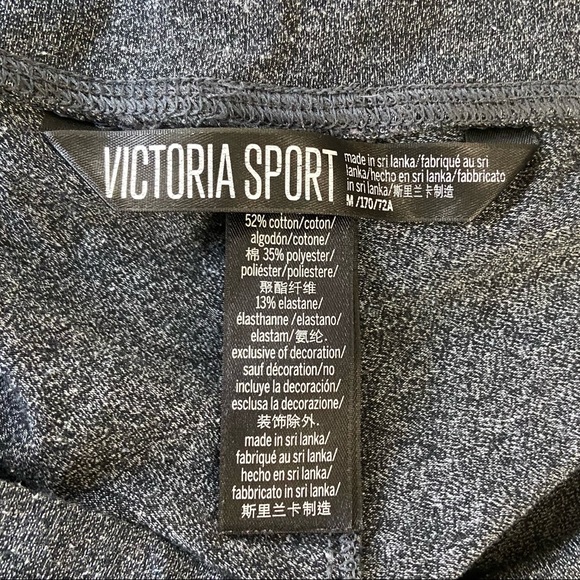 Victoria’s Secret Sport VSX Gray Leggings Knee Cut Out Medium - Picture 8 of 9